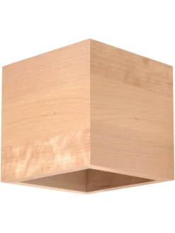 Wandleuchte "GEO" in Natur Holz Lichtrichtung auf und ab 1xG9 LED NICE LAMPS