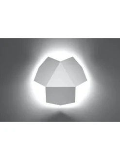 Wandleuchte HIRU in weiss H 8cm