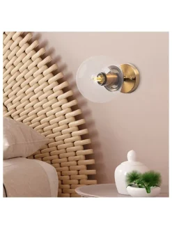 Wandleuchte in Gold - (B)15 x (H)15 cm