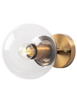 Wandleuchte in Gold - (B)15 x (H)15 cm