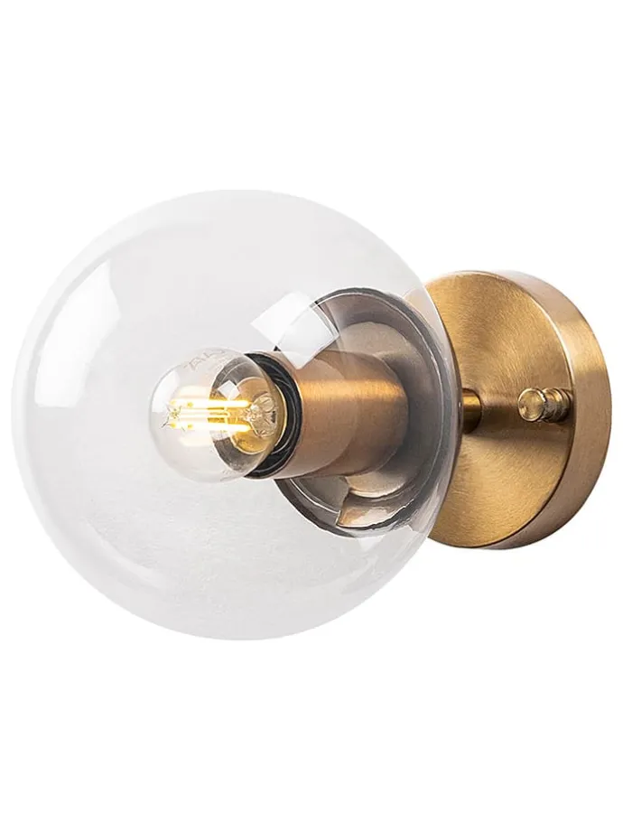 Wandleuchte in Gold - (B)15 x (H)15 cm