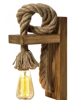 Wandleuchte in Hellbraun - (B)10 x (H)30 cm