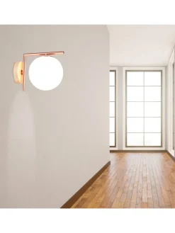 Wandleuchte in Kupferfarben - (B)19,5 x (H)22 x(T)28 cm