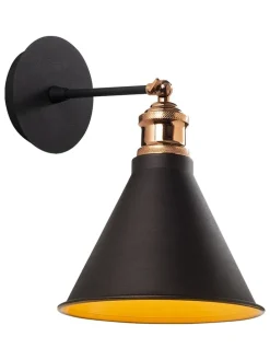 Wandleuchte in Schwarz - (B)20 x (H)29 cm