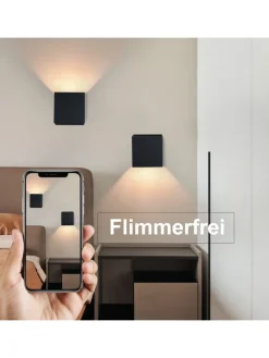 Wandleuchte in schwarz 1-flammige G9 up down Licht warmweiß IP65