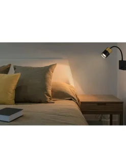 Wandleuchte in Schwarz/ Gold - (H)33 cm