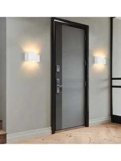 Wandleuchte in weiß 2-flammige G9 Up and Down Design Gips Modern