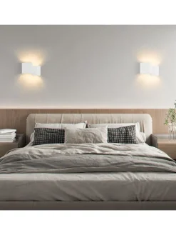 Wandleuchte in weiß 2-flammige G9 Up and Down Design Gips Modern