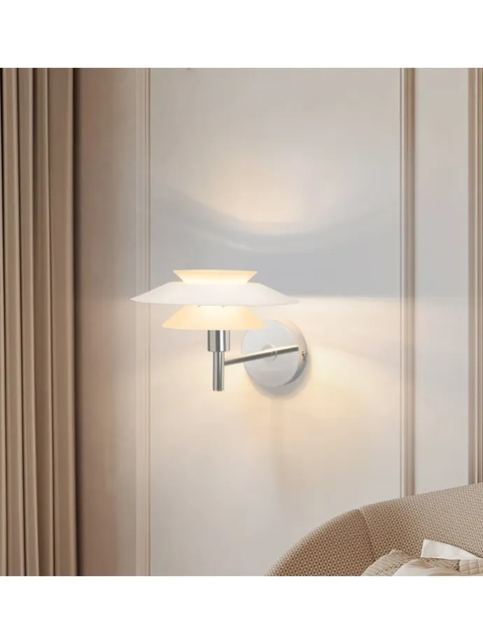 Wandleuchte in weiß 1-flammige G9 Metall Moderne Kreative Nachttischlampe