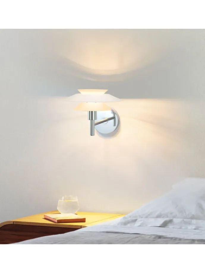 Wandleuchte in weiß 1-flammige G9 Metall Moderne Kreative Nachttischlampe