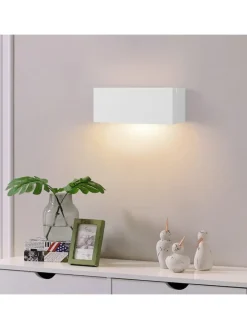 Wandleuchte in weiß G9 Up and Down Design L 22CM Gips Modern Hallampe