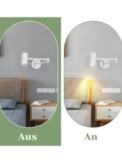 Wandleuchte in weiß GU10 schwenkbar