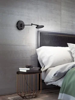 Wandleuchte KAZAN in schwarz matt