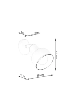 Wandleuchte KLEOME Weiß H 25