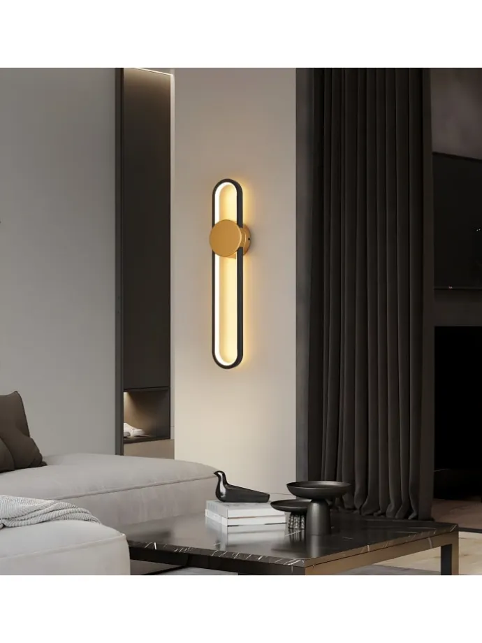Wandleuchte LED in gold L 60CM Modern Ganglampe 3000K warmweiß 12W