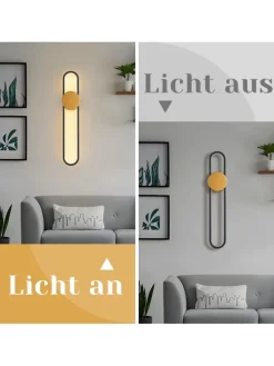 Wandleuchte LED in gold L 60CM Modern Ganglampe 3000K warmweiß 12W