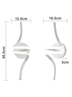 Wandleuchte LED in weiß Modern Aluminium 7W warmweiß Ganglampe L 40.5cm