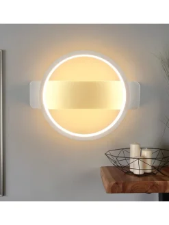 Wandleuchte LED in weiß 7W modern warmweiß Schlafzimmerlampe