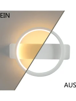 Wandleuchte LED in weiß 7W modern warmweiß Schlafzimmerlampe