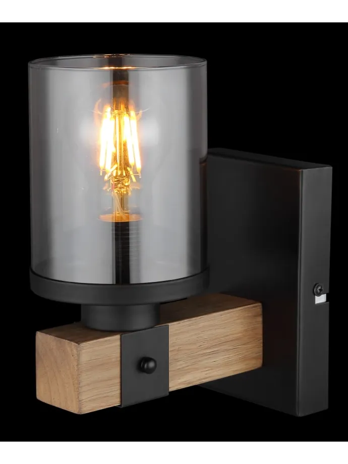 Wandleuchte "LILA" in black