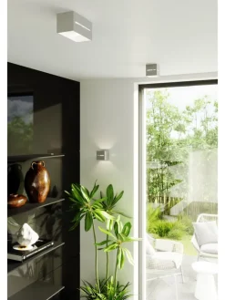 Wandleuchte LORUM 1 in Grau aluminium quadratische moderne Lampe G9 NICE LAMPS