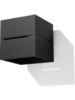 Wandleuchte LORUM 1in Schwarz aluminium quadratische moderne Lampe G9 NICE LAMPS