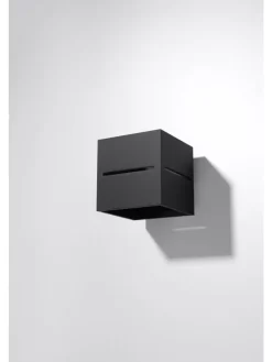 Wandleuchte LORUM 1in Schwarz aluminium quadratische moderne Lampe G9 NICE LAMPS