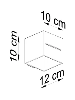 Wandleuchte LORUM 1in Schwarz aluminium quadratische moderne Lampe G9 NICE LAMPS