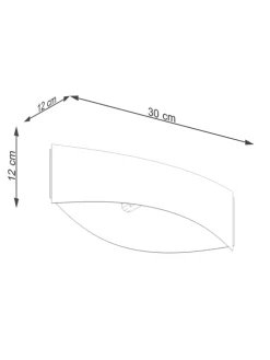Wandleuchte LUTO weiß H 12