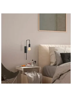 Wandleuchte "Mum" in Schwarz - (B)6 x (H)42 cm