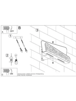 Wandleuchte PALNA in weiss H 15cm