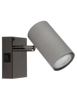 Wandleuchte "Robby" in Schwarz/ Grau - (B)7 x (H)10 cm