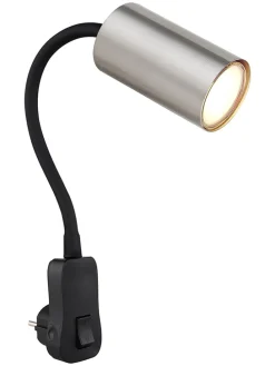 Wandleuchte "Robby" in Schwarz/ Silber - (B)32 x (H)43 cm