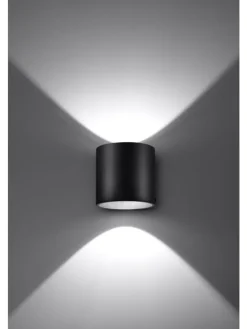 Wandleuchte RODA 1 in Schwarz aluminium Ø runde Lampe loft G9 LED NICE LAMPS