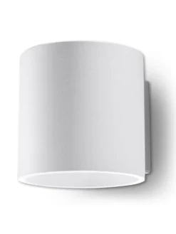 Wandleuchte RODA in Weiß aluminium Ø runde Lampe loft G9 LED NICE LAMPS