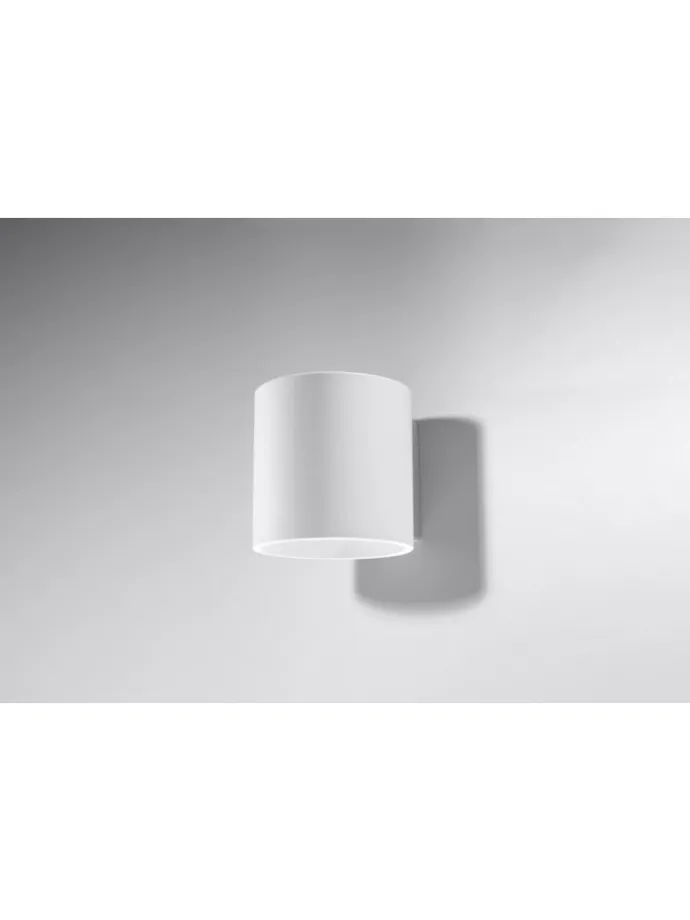 Wandleuchte RODA in Weiß aluminium Ø runde Lampe loft G9 LED NICE LAMPS