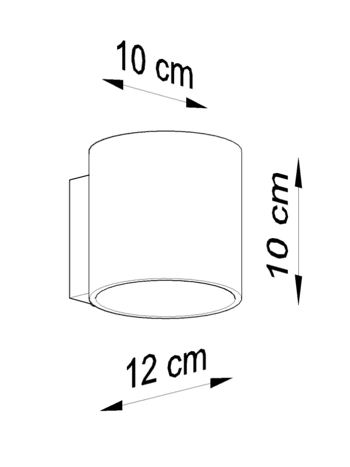 Wandleuchte RODA in Weiß aluminium Ø runde Lampe loft G9 LED NICE LAMPS