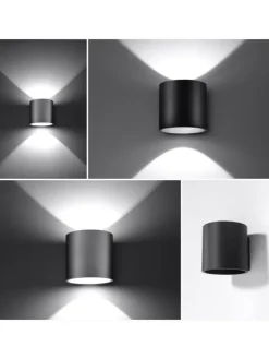 Wandleuchte RODA in Weiß aluminium Ø runde Lampe loft G9 LED NICE LAMPS