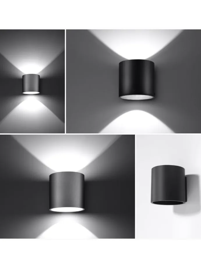 Wandleuchte RODA in Weiß aluminium Ø runde Lampe loft G9 LED NICE LAMPS