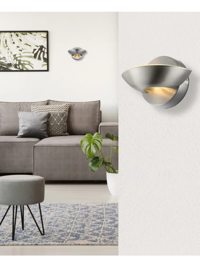 Wandleuchte "SAMMY" in silver