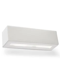 Wandleuchte VEGA in Keramik weiß rechteckig moderne lampe E27 LED NICE LAMPS