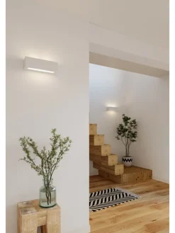 Wandleuchte VEGA in Keramik weiß rechteckig moderne lampe E27 LED NICE LAMPS