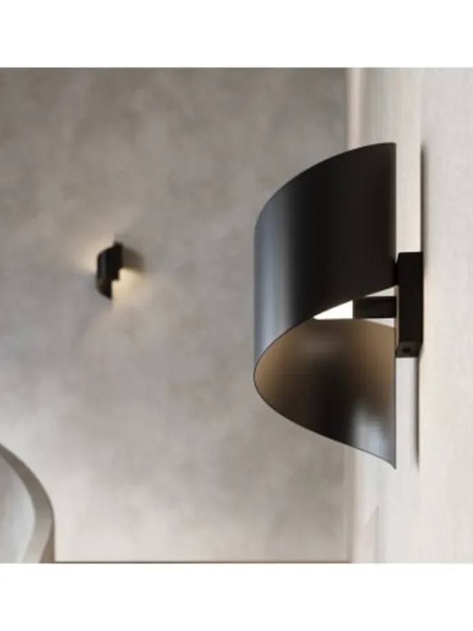 Wandleuchte ZUREA Schwarz H 55