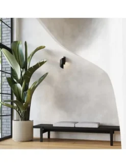 Wandleuchte ZUREA Schwarz H 55