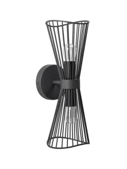 Wandleuchten PARADA in Schwarz - (W) 15 x (H) 41 x (L) 17 cm