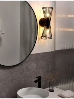 Wandleuchten PARADA in Schwarz - (W) 15 x (H) 41 x (L) 17 cm