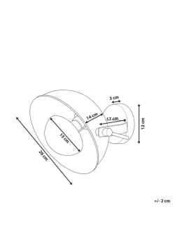 Wandleuchten THAMES in Schwarz - (W) 26 x (H) 17 x (L) 26 cm