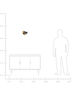 Wandleuchten THAMES in Schwarz - (W) 26 x (H) 17 x (L) 26 cm