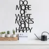 Wandobjekt "Do More Of What Makes You Happy" - (B)41 x (H)70 cm