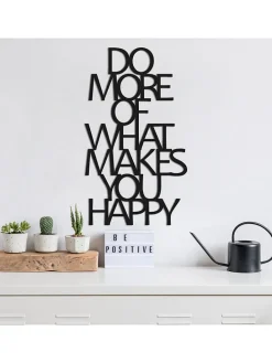 Wandobjekt "Do More Of What Makes You Happy" - (B)41 x (H)70 cm